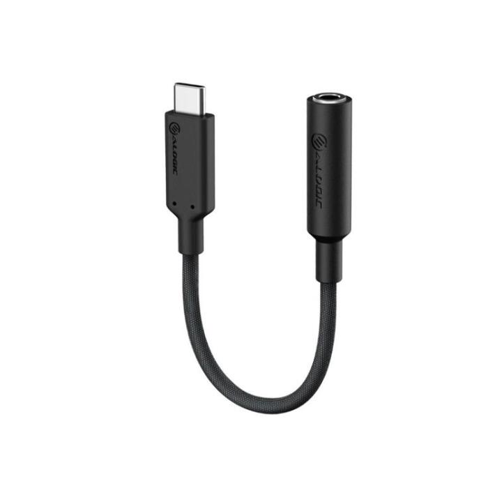 ALOGIC - ALOGIC Elements PRO 10cm USB-C till 3.5mm ljudadapter - Svart