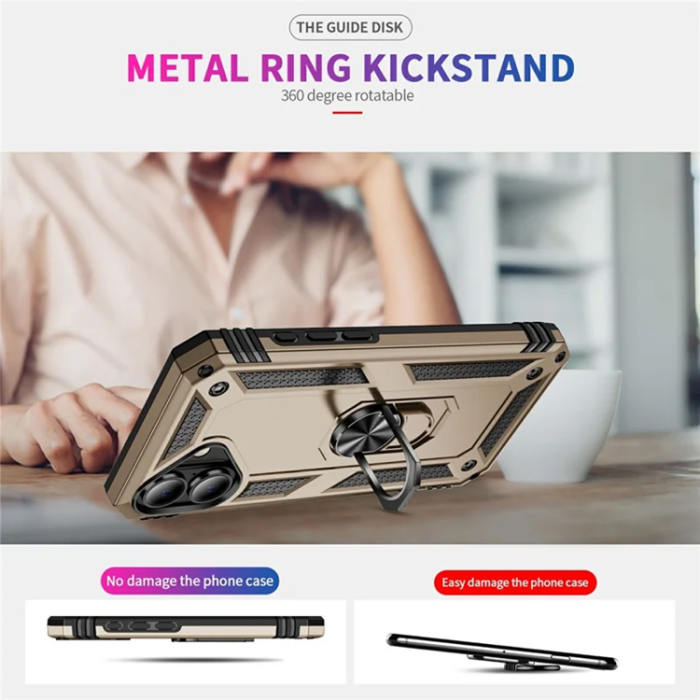  - iPhone 17 Mobilskal med Kickstand - Guld