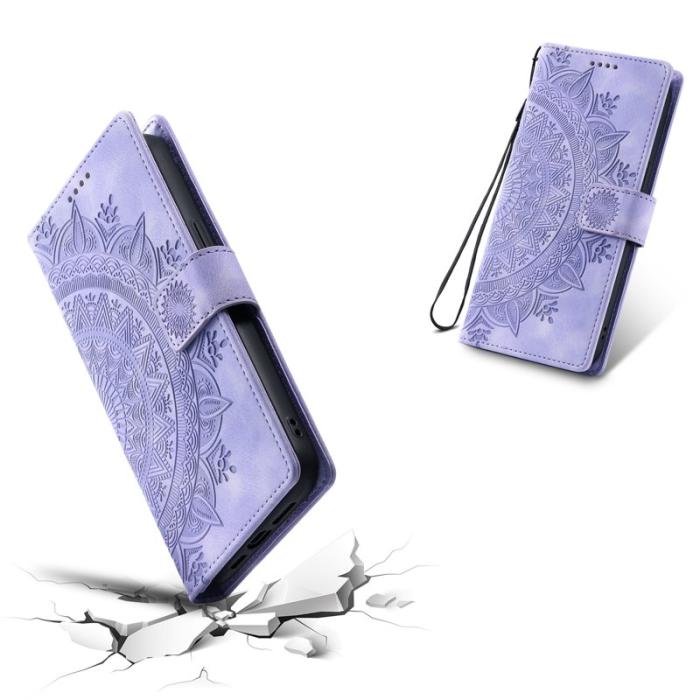OEM - Samsung Galaxy S26 Plånboksfodral Imprinted Totem Konstläder - Lila
