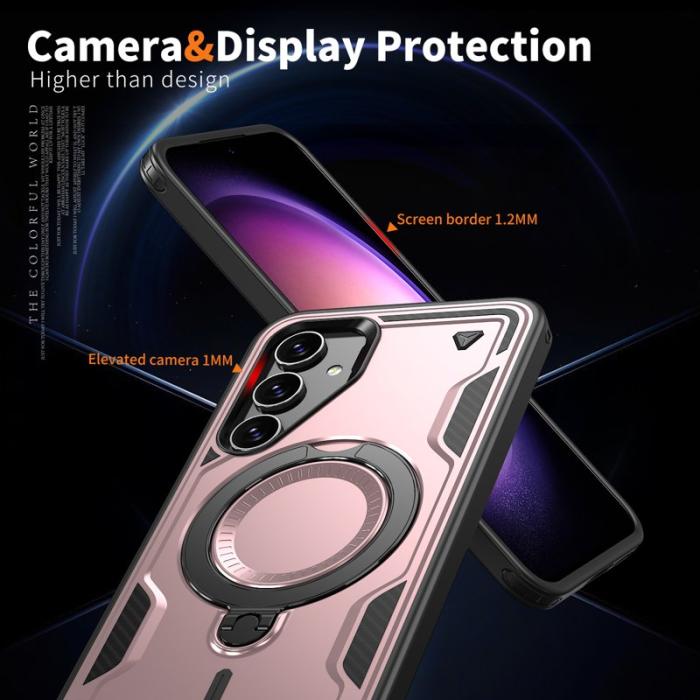 N/A - Mobilskal till Samsung Galaxy S23 FE Plast Militärskydd - Roséguld