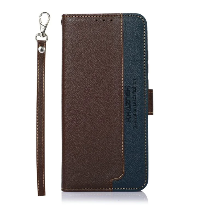 KHAZNEH - KHAZNEH iPhone 17 Pro Max Plånboksfodral RFID Blocking - Brun