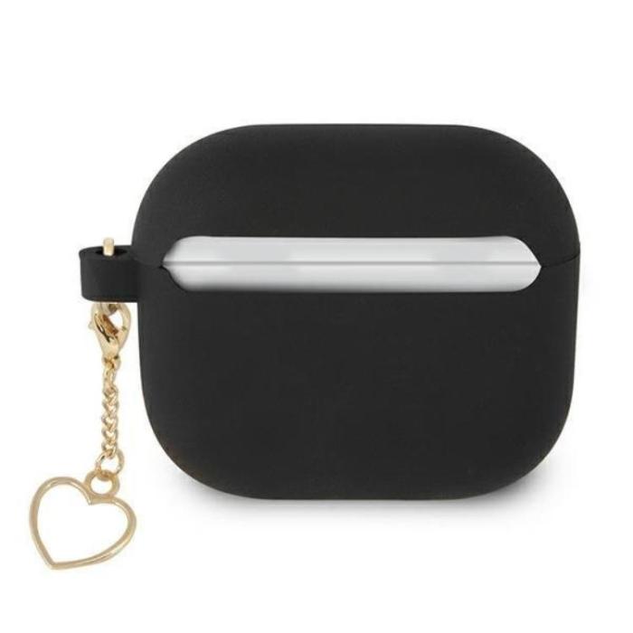 Guess - Guess Silicone Heart Charm Collection Skal Airpods Pro - Svart