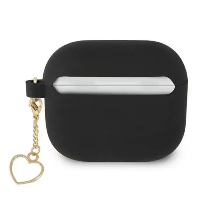 Guess - Guess Silicone Heart Charm Collection Skal Airpods Pro - Svart