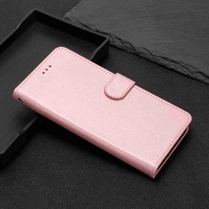 OEM - Samsung Galaxy A57 Plånboksfodral Konstläder Magnetisk Stängning - Roséguld