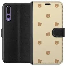 Gustaf - Pl&aring;nboksfodral till Huawei P20 Pro med Bj&ouml;rnm&ouml;nster