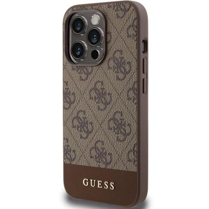 Guess - Guess iPhone 15 Pro Max Mobilskal Stripe Collection - Brun