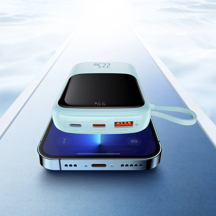 BASEUS - Baseus Powerbank Qpow 10000mAh USB Typ-C Kabel 22.5W