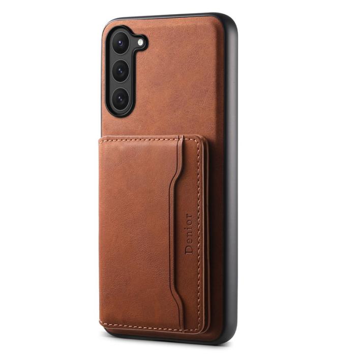 DENIOR - DENIOR D13 Samsung Galaxy S23 Fodral Av Konstläder Brun