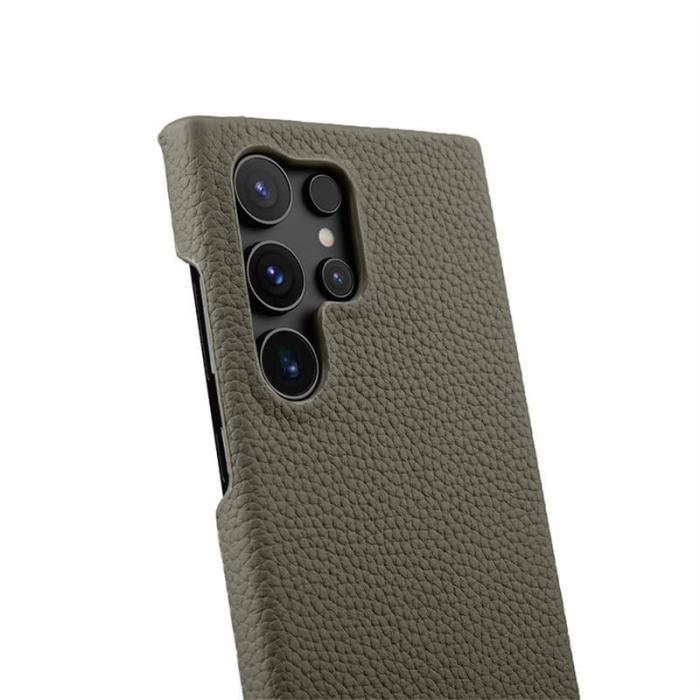 Melkco - MELKCO Mobilskal till Samsung Galaxy S25 Ultra Äkta Läder Grå