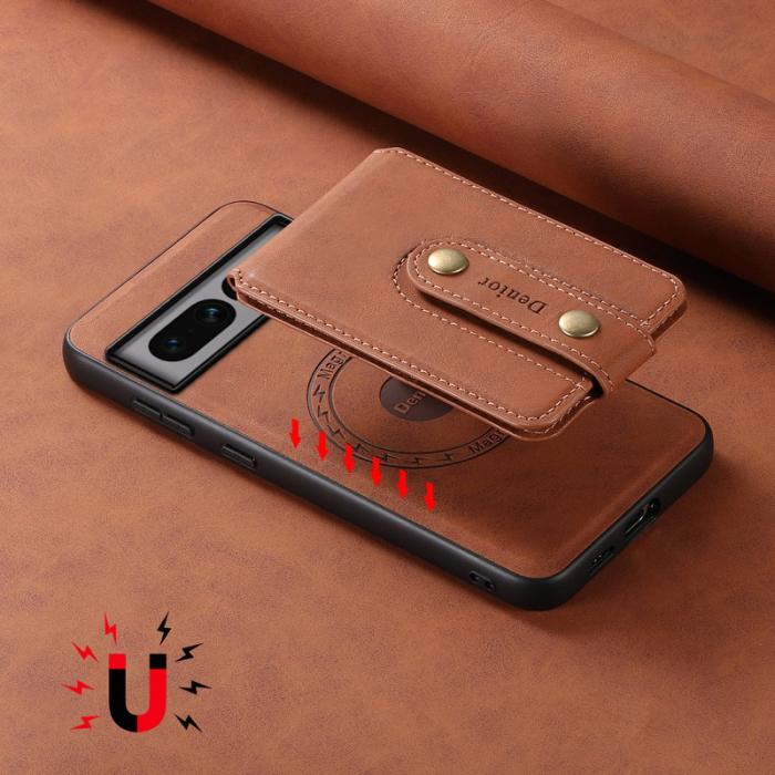 DENIOR - DENIOR D14 Google Pixel 7 Pro 5G Fodral PU+PC+TPU Brun