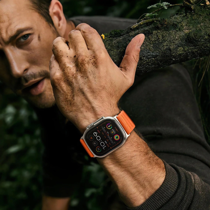 Tech-Protect - Tech Protec Apple Watch (44/45/46/49mm) Armband Nylon Slip - Orange