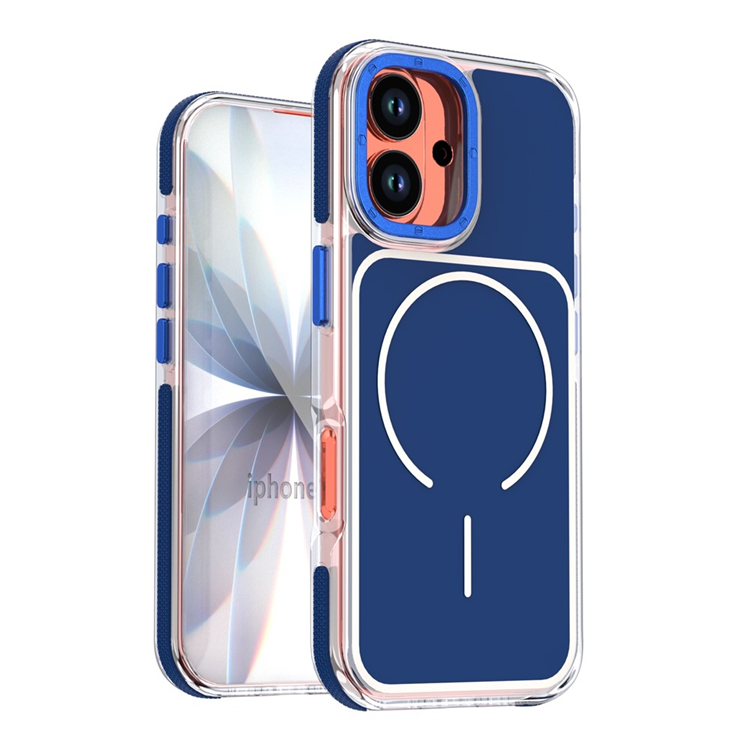 iPhone 17 Mobilskal MagSafe Dual Färg Shockproof - Blå (Blå) | 2353 | AlltMobil