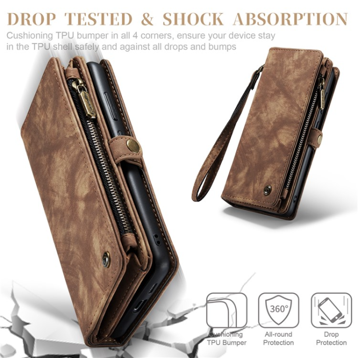 Caseme - Caseme Galaxy S23 Plus Plånboksfodral Detachable - Brun