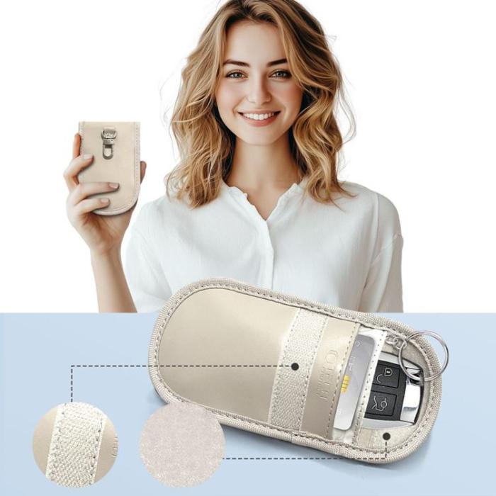 Tech-Protect - Tech-Protect Nyckellös RFID Signal Blocker Faraday Skal - Caffe Latte