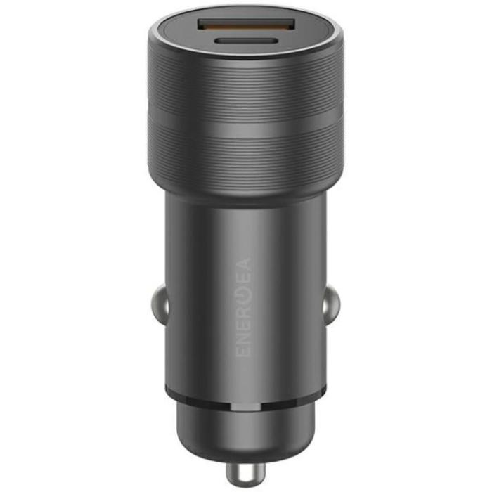 ENERGEA - Energea Billaddare 38W 1xUSB-C 1xUSB-A PD-QC3.0 - Gunmetal