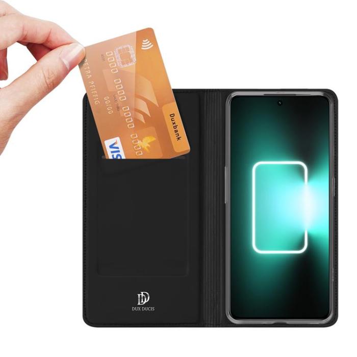 Dux Ducis - Dux Ducis Realme GT3/GT Neo 5 Plånboksfodral Skin Pro - Svart