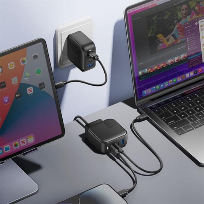 ENERGEA - Energea Snabbladdare 100W 3xUSB-C 1xUSB-A PD-PPS-QC