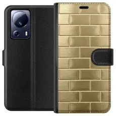 Gustaf - Pl&aring;nboksfodral till Xiaomi 13 Lite med Gyllene Murstenar
