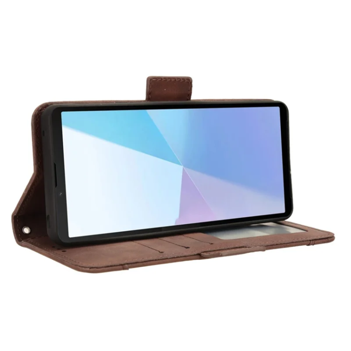 A-One Brand - Sony Xperia 10 VI Plånboksfodral Läder - Brun