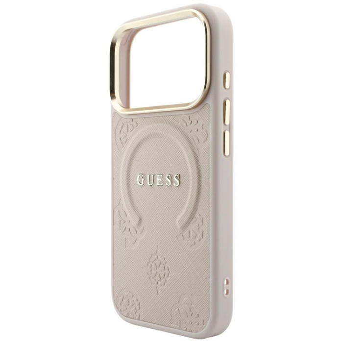 Guess - Guess Mobilskal För iPhone 18 Pro Max Magsafe Saffiano Peony - Rosa