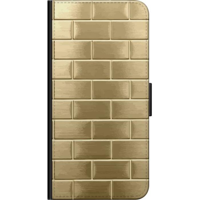 Gustaf - Plånboksfodral till Samsung Galaxy Xcover 3 med Gyllene Murstenar