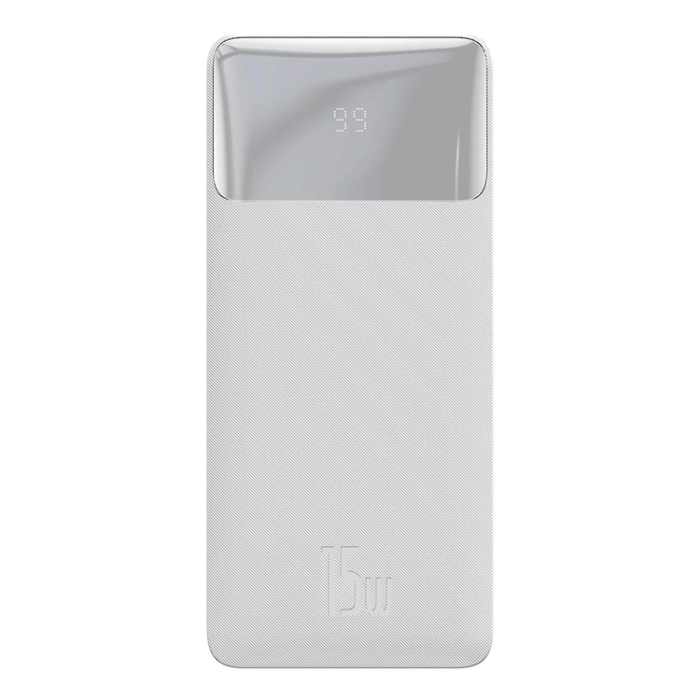 BASEUS - Baseus Powerbank 30000mAh 15W Bipow Med Micro-USB Kabel - Vit