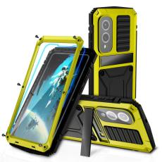 R-JUST - R-JUST Mobilskal till Galaxy S25 Edge PC + Silikon + Metall - Gul