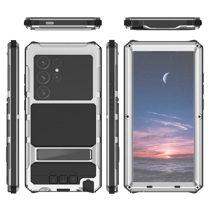 R-JUST - R-JUST Mobilskal till Galaxy S24 Ultra Shockproof Silver