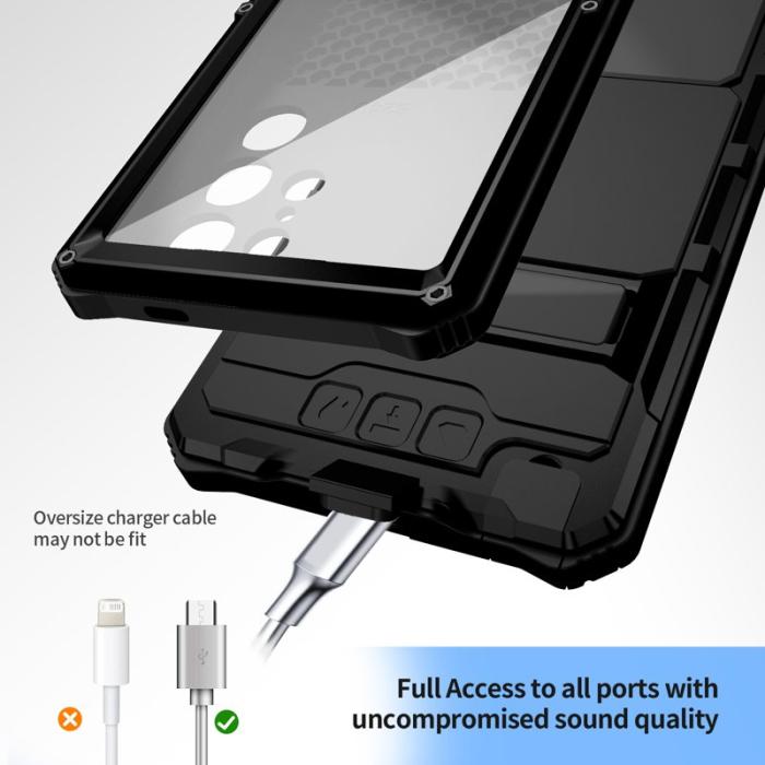 R-JUST - R-JUST Mobilskal till Galaxy S24 Ultra Shockproof Svart