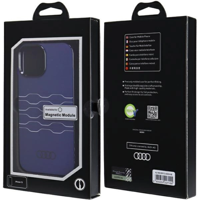Audi - Audi iPhone 15/14/13 Mobilskal MagSafe IML - Blå