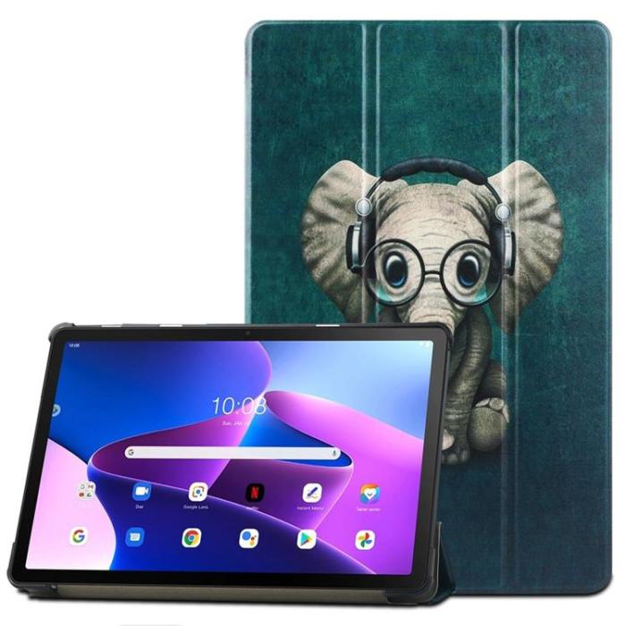 Tech-Protect - Lenovo Tab M10 Plus Gen 3 10.6 Fodral Smart - Happy Elephant