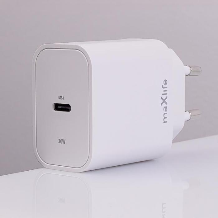 Maxlife - Maxlife Snabbladdare 20W USB-C med Kabel PD QC MXTC-06