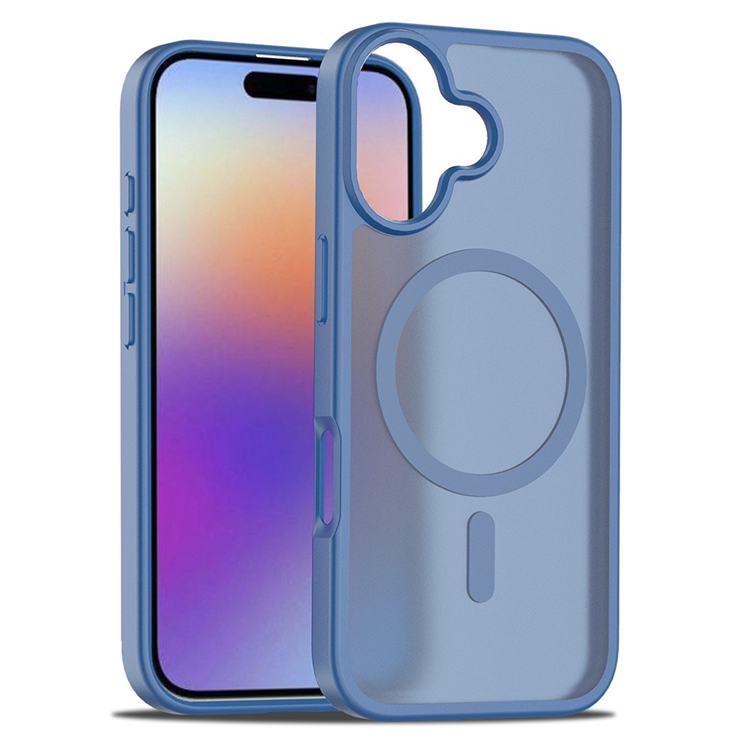 iPhone 17 Mobilskal MagSafe Acrylic Skin Touch - Blå | 2353 | AlltMobil