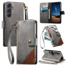 OEM - Mobilfodral f&ouml;r Samsung Galaxy S26 Plus TPU + Konstl&auml;der - Gr&aring;