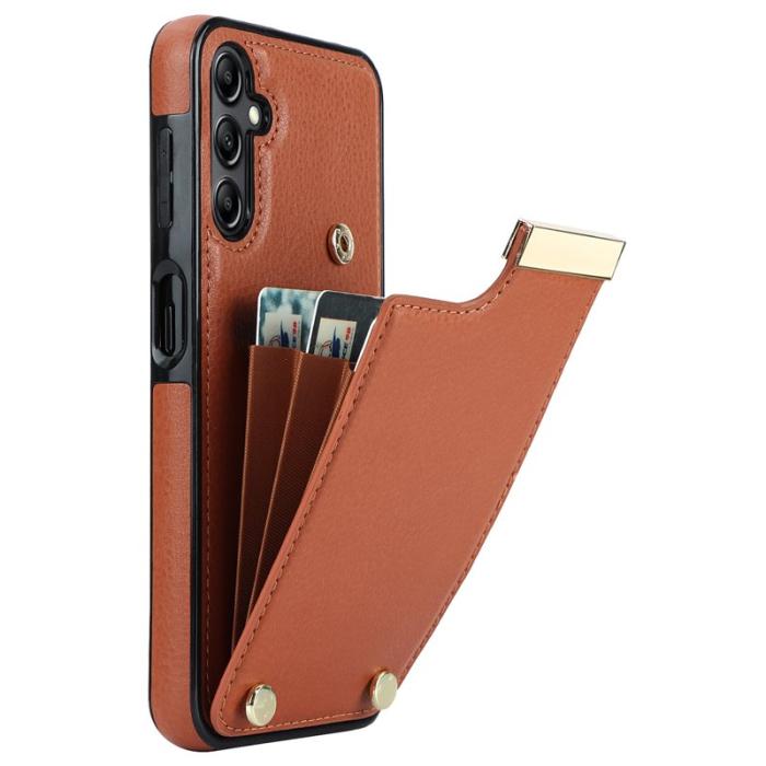 OEM - Mobilfodral för Samsung Galaxy S26 Plus TPU + Konstläder - Brun