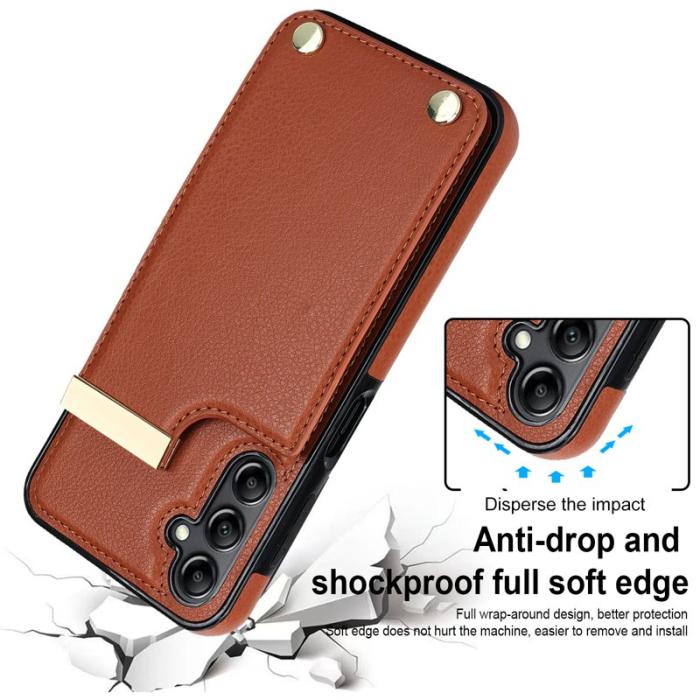 OEM - Mobilfodral för Samsung Galaxy S26 Plus TPU + Konstläder - Brun