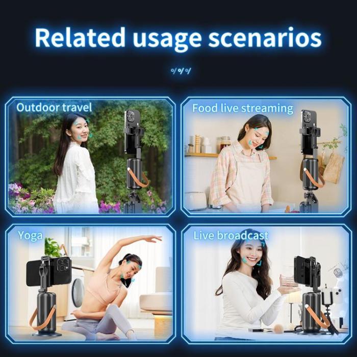 OEM - AI Smart Ansiktsspårning Gimbal Stabilisator med Fjärrkontroll Q04 F2