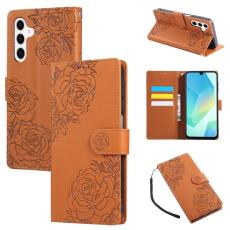 OEM - Pl&aring;nboksfodral f&ouml;r Samsung Galaxy S26 Konstl&auml;der 3 kortfack - Brun