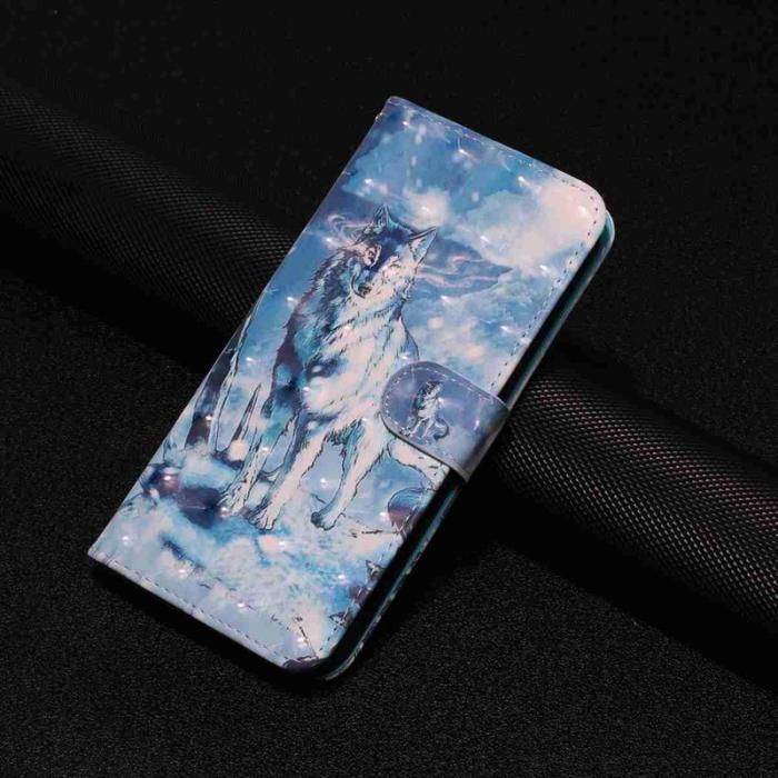 OEM - Plånboksfodral för Samsung Galaxy S26 3D-mönster Konstläder - Snövarg