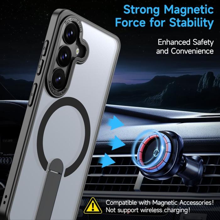 OEM - Mobilskal för Samsung Galaxy S26 Plus Magnetiskt Kickstand TPU - Svart