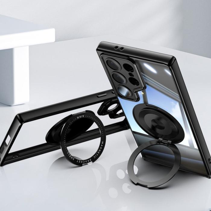 OEM - Mobilskal för Samsung Galaxy S26 Ultra Magnetiskt PC + TPU - Svart