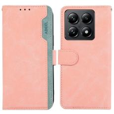ABEEL - ABEEL Xiaomi 14T Pro Pl&aring;nboksfodral Splicing Konstl&auml;der RFID-Skydd - Rosa