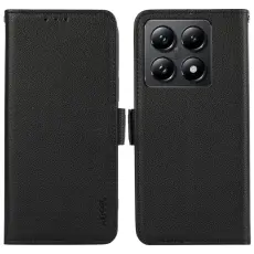ABEEL - ABEEL Mobilskal till Xiaomi 14T Pro KonstL&auml;der RFID-Skydd - Svart