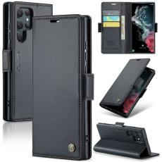 Caseme - CASEME Pl&aring;nboksfodral Konstl&auml;der f&ouml;r Samsung Galaxy S22 Ultra 5G - Svart