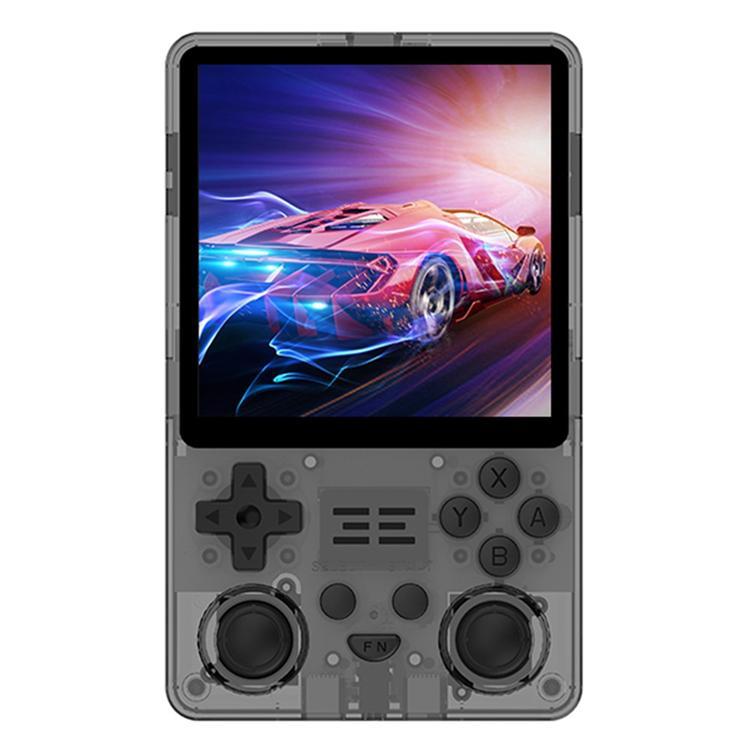 POWKIDDY 4" Handhållen Spelkonsol med Skärm (16+256G) RGB20SX (Transparent Svart)