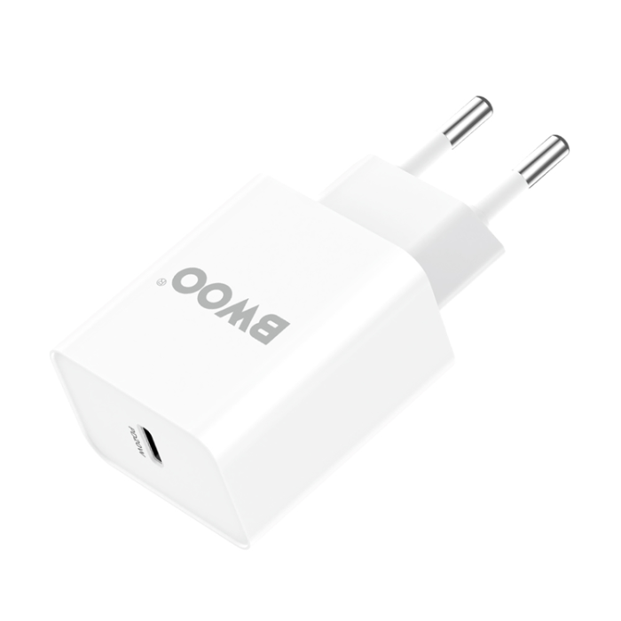 BWOO - BWOO Snabb Väggladdare 20W PD USB-C - Vit