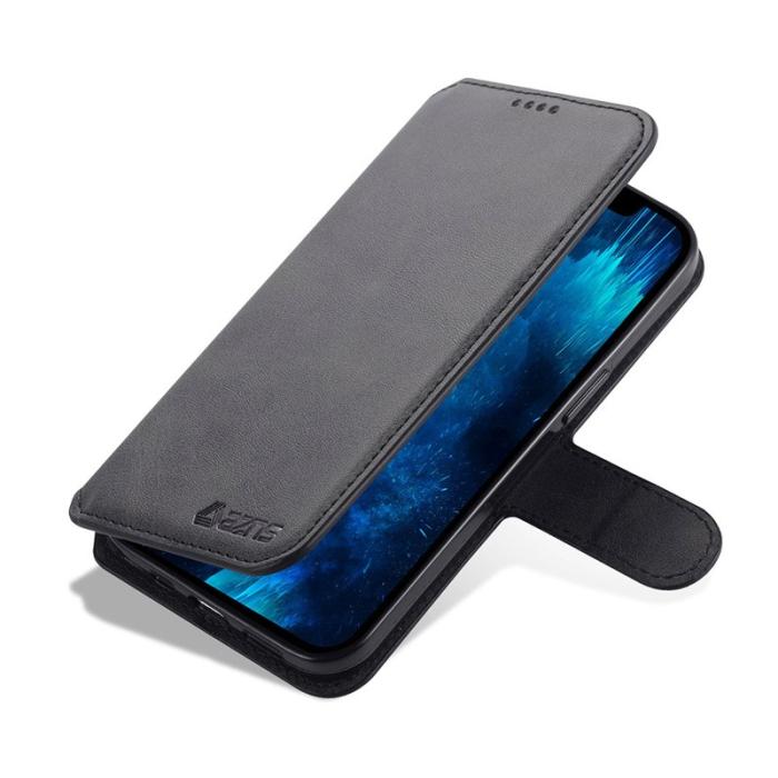 AZNS - AZNS iPhone 13 Pro Plånboksfodral Konstläder - Svart