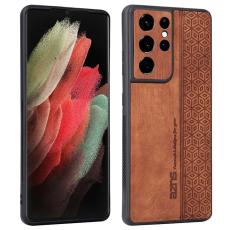 AZNS - AZNS Samsung Galaxy S21 Ultra 5G Fodral KonstL&auml;der - Brun