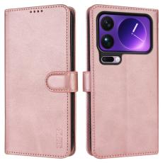 AZNS - AZNS Xiaomi 17 Pro Max Pl&aring;nboksfodral Konstl&auml;der - Ros&eacute;guld