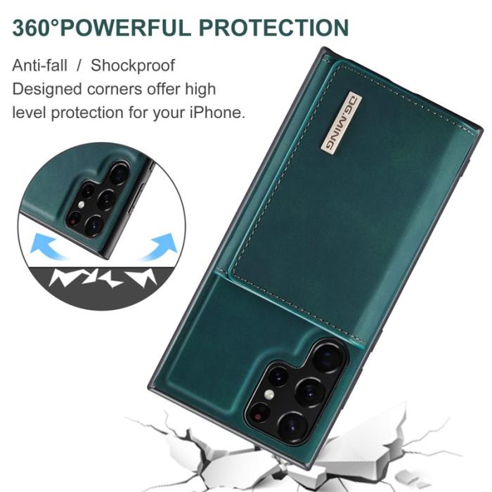 DG.MING - DG.MING M1 Series Mobilskal till Samsung Galaxy S25 Ultra Kickstand Grön
